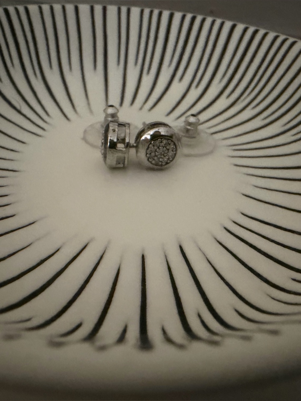 Silver Crystal Pavé Stud Earrings - Women's Jewelry